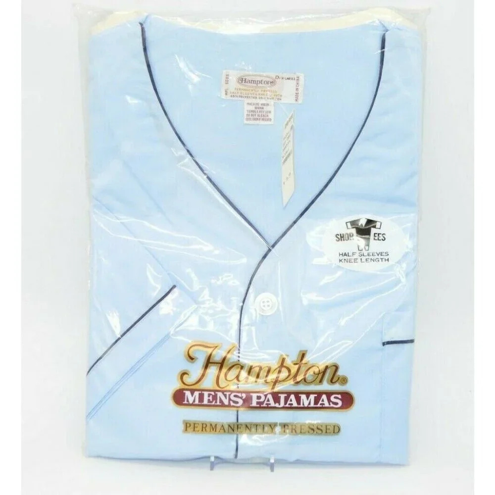 Mid Century Modern Hampton Pajama Knit Blue Summer